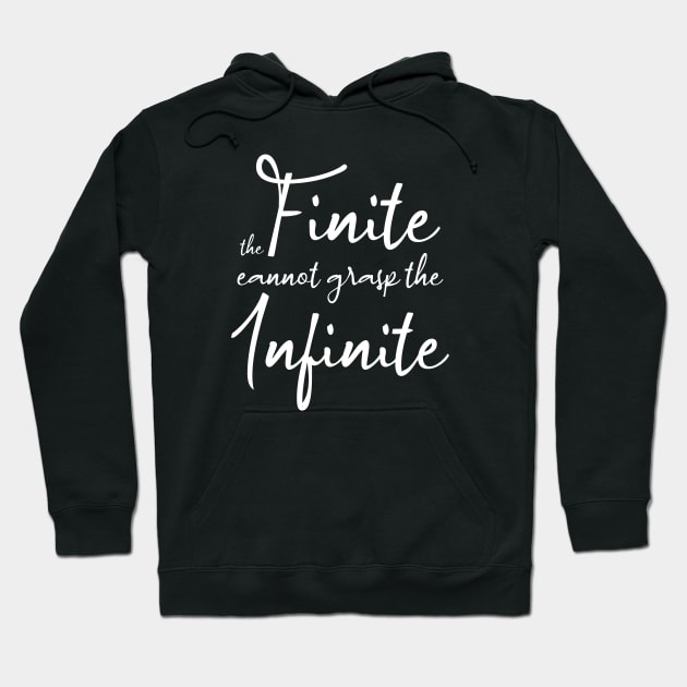 The finite cannot grasp the infinite, Personal development Hoodie by FlyingWhale369